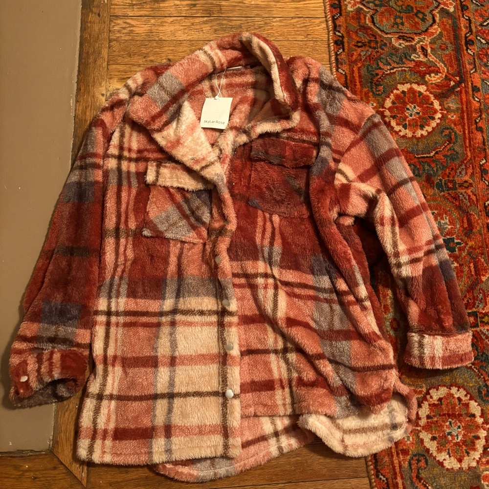 Cozy oversized blanket shacket - XL